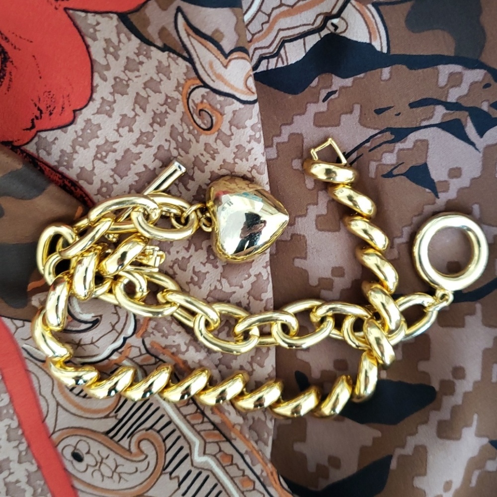 VTG Joan Rivers GP heart/toggle link bracelet - Picture 4 of 6